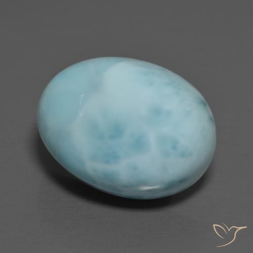 11.35ct 天然 浅蓝色 拉里马尔, 椭圆形, 不透明