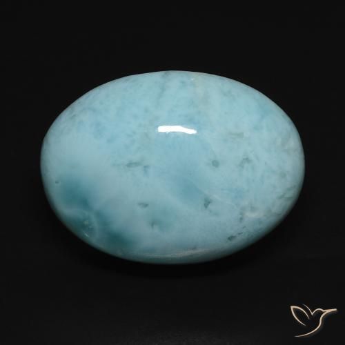 17.70ct 天然 淡天蓝色 拉里马尔, 椭圆形, 不透明