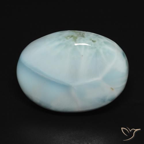 15.73ct 天然 淡蓝色 拉里马尔, 椭圆形, 不透明