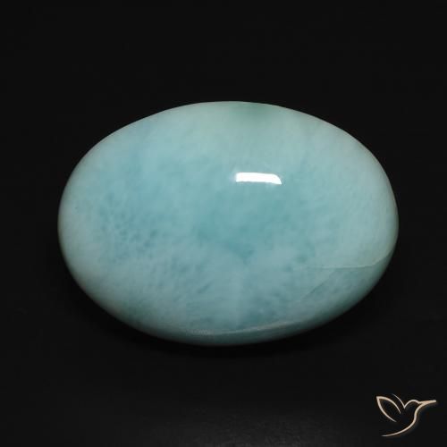 15.76ct 天然 浅绿蓝 拉里马尔, 椭圆形, 不透明
