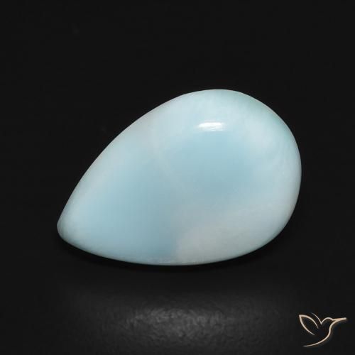 2.60克拉天然拉里马尔，梨形，不透明