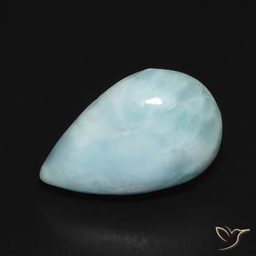 2.17ct 天然 淡天蓝色 拉里马尔, 梨形, 不透明