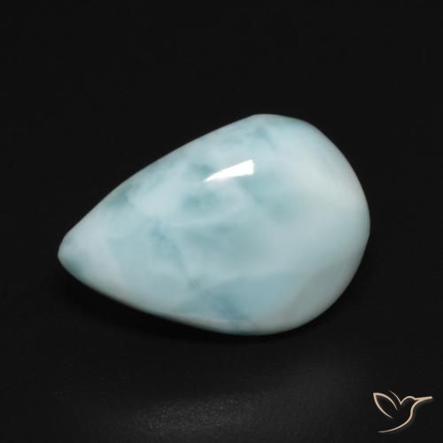 3.64ct 天然 浅绿蓝 拉里马尔, 梨形, 不透明
