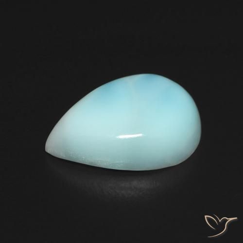 2.83克拉天然拉里马尔，梨形，不透明