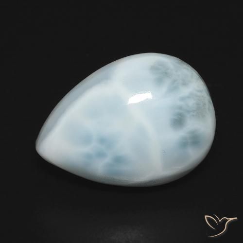 7.88克拉天然拉里马尔，梨形，不透明