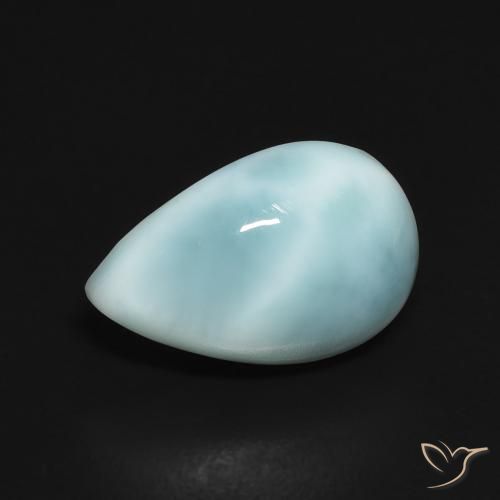 2.77克拉天然拉里马尔，梨形，不透明