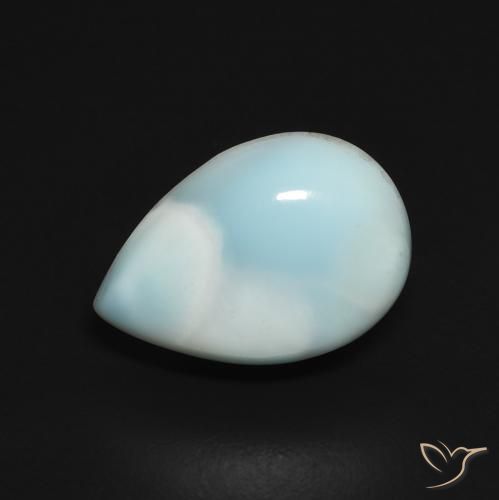 3.63ct 天然 蓝绿色 拉里马尔, 梨形, 不透明
