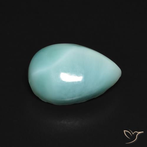 2.75克拉天然绿松石拉利玛石，梨形，11.9×7.9毫米，不透明