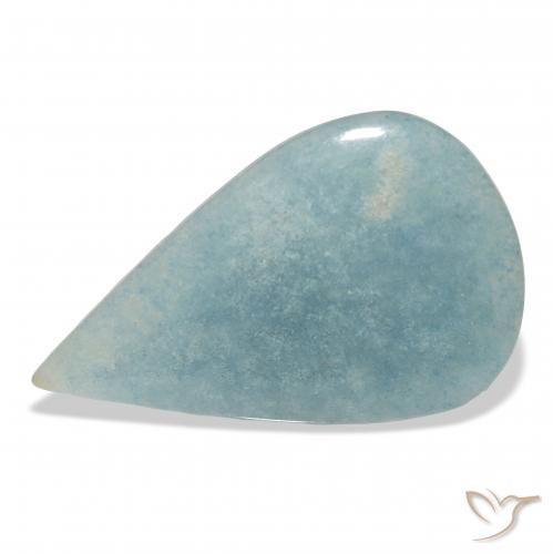 19.52ct 天然 浅绿蓝 天蓝石, 梨形, 不透明