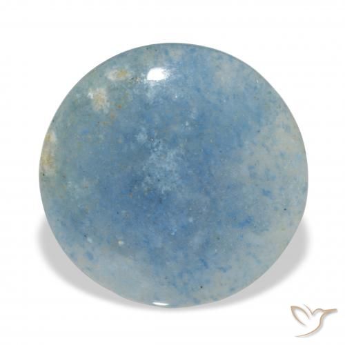 10.62ct 天然 浅蓝色 天蓝石, 圆形的, 不透明