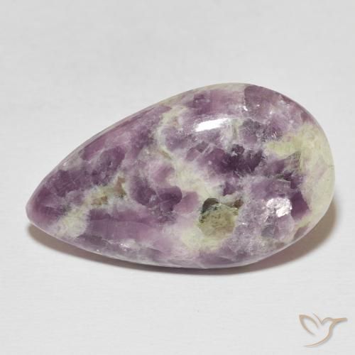 21.98ct 天然 彩色 锂云母, 梨形, 不透明