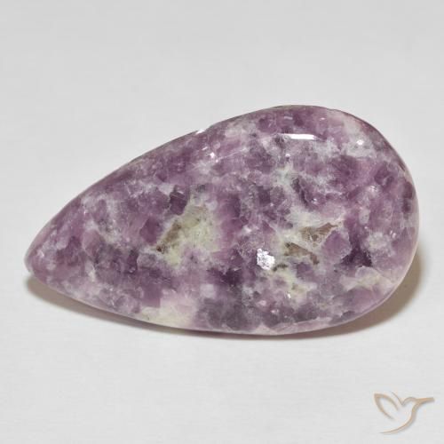 40.86ct 天然 彩色 锂云母, 梨形, 不透明