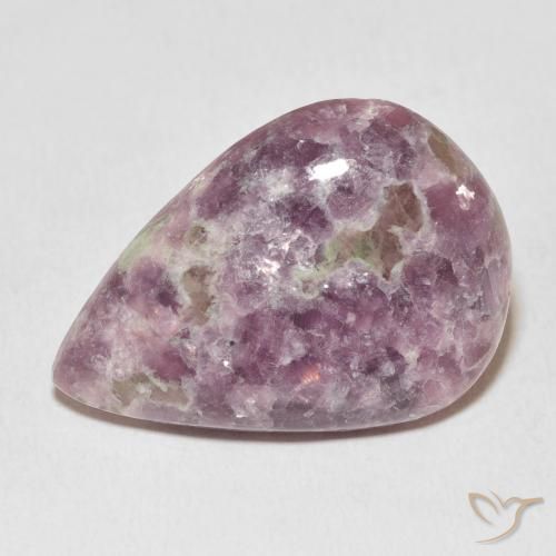 20.96ct 天然 彩色 锂云母, 梨形, 不透明
