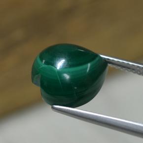 8.34克拉天然绿色孔雀石，心形，12.1×12.1毫米，不透明