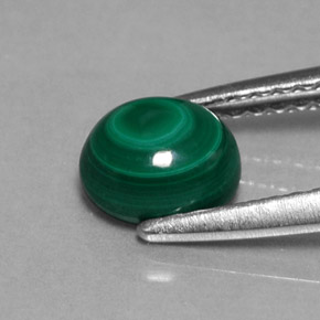 1.22克拉天然孔雀石，椭圆形切割，不透明