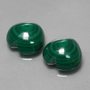 克拉天然孔雀石，心形，不透明