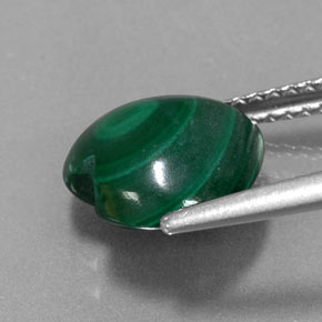 4.49克拉天然孔雀石，心形，不透明