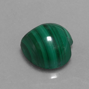 4.38克拉天然绿色孔雀石，心形，9.2×9.1毫米，不透明
