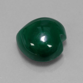 8.58克拉天然绿色孔雀石，心形，12.1×11.8毫米，不透明