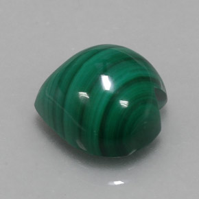 8.67克拉天然绿色孔雀石，心形，11.9×11.6毫米，不透明
