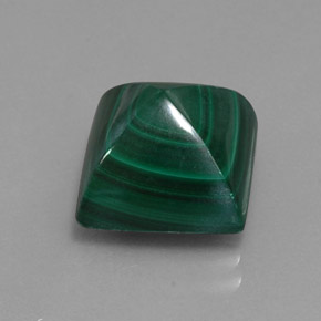 10.81克拉天然绿色孔雀石，方形，11.2×11.1毫米，不透明