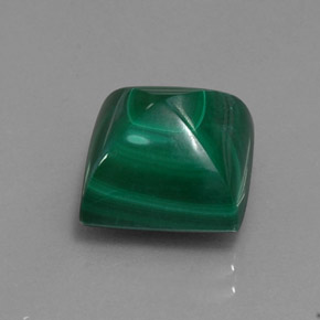 10.70克拉天然绿色孔雀石，方形，10.9×10.9毫米，不透明