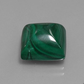 10.03克拉天然绿色孔雀石，方形，11.3×11.1毫米，不透明