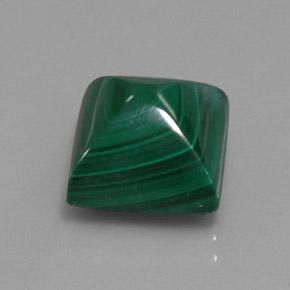 10.59克拉天然绿色孔雀石，方形，11.1×11毫米，不透明