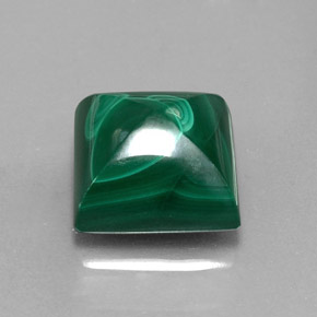 11.07克拉天然绿色孔雀石，方形，11.3×11.2毫米，不透明