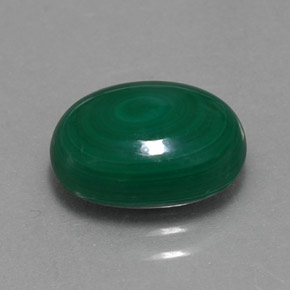 4.40克拉天然绿色孔雀石，椭圆形切割，11.2×8.3毫米，不透明