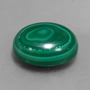 12.98克拉天然绿色孔雀石，椭圆形切割，15×12.2毫米，不透明