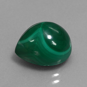 8.20克拉天然绿色孔雀石，梨形，12.1×10.2毫米，不透明