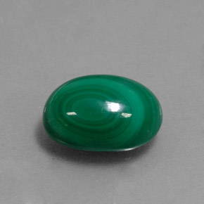 4.97克拉天然绿色孔雀石，椭圆形切割，11×8.3毫米，不透明