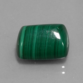 10.50克拉天然绿色孔雀石，长方形切工，12.9×10.3毫米，不透明