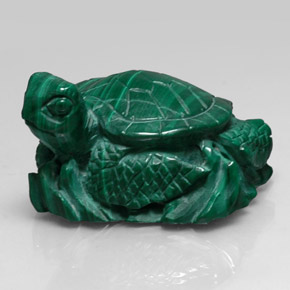 274.20克拉天然绿色孔雀石，异形，36.8×34.5毫米，不透明