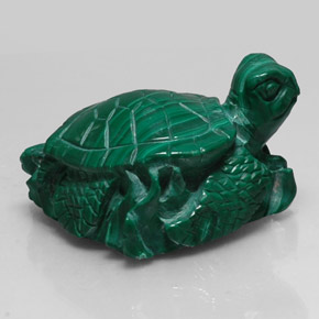 274.20克拉天然绿色孔雀石，异形，36.8×34.5毫米，不透明