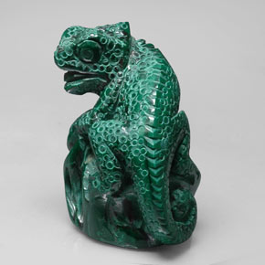 343.30克拉天然绿色孔雀石，异形，44.9×37.4毫米，不透明