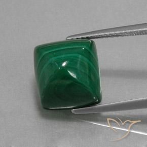 11.53ct 天然 松绿 孔雀石, 狭长方形, 不透明