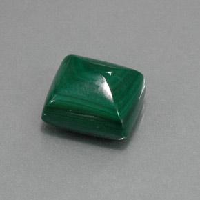 12.79克拉天然绿色孔雀石，长方形切工，12.4×11毫米，不透明
