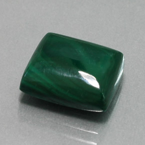 11.12克拉天然绿色孔雀石，长方形切工，12.7×11.4毫米，不透明