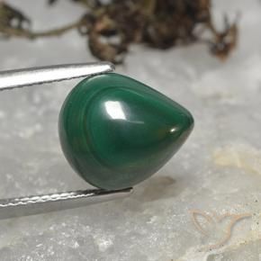 8.54克拉天然孔雀石，梨形，不透明