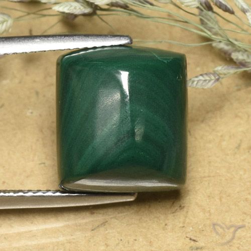 20.38ct 天然 中绿色 孔雀石, 狭长方形, 不透明
