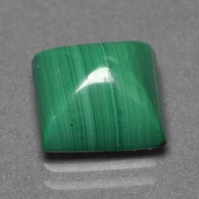 4.58克拉天然绿色孔雀石，方形，8.9×8.7毫米，不透明