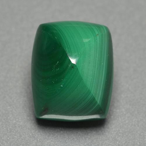 7.49克拉天然绿色孔雀石，垫形剪裁，11.1×9.1毫米，不透明