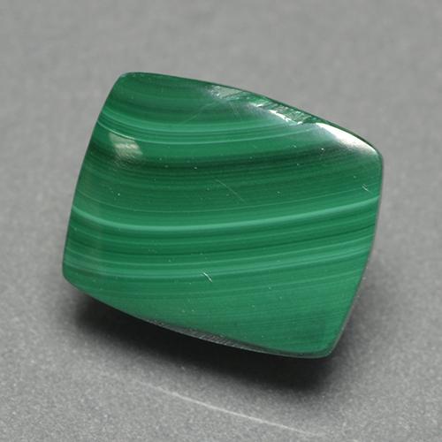 7.49克拉天然绿色孔雀石，垫形剪裁，11.1×9.1毫米，不透明