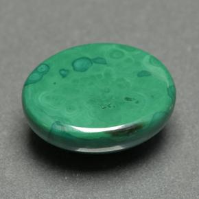 5.08克拉天然绿色孔雀石，椭圆形切割，10.9×9.1毫米，不透明