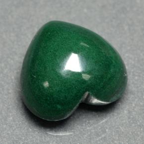 2.84克拉天然绿色孔雀石，心形，8.3×8.1毫米，不透明