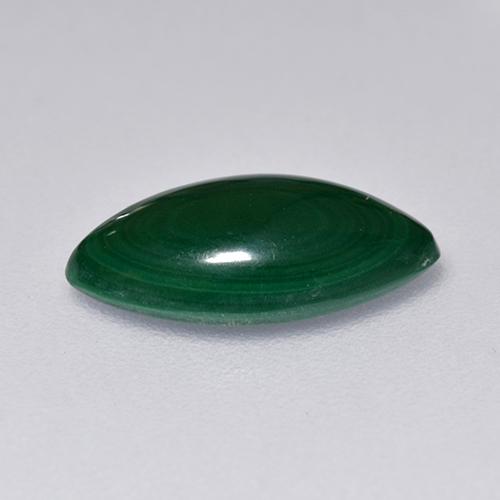 2.05克拉天然绿色孔雀石，马眼形，11.6×6.1毫米，不透明