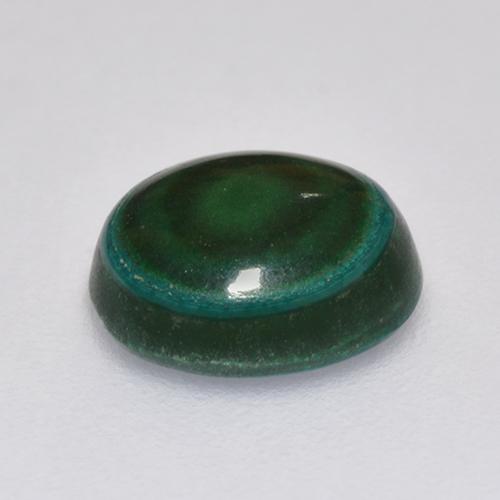 2.18克拉天然绿色孔雀石，椭圆形切割，8.1×7毫米，不透明