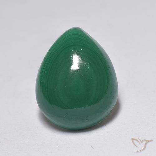 3.26克拉天然孔雀石，梨形，不透明